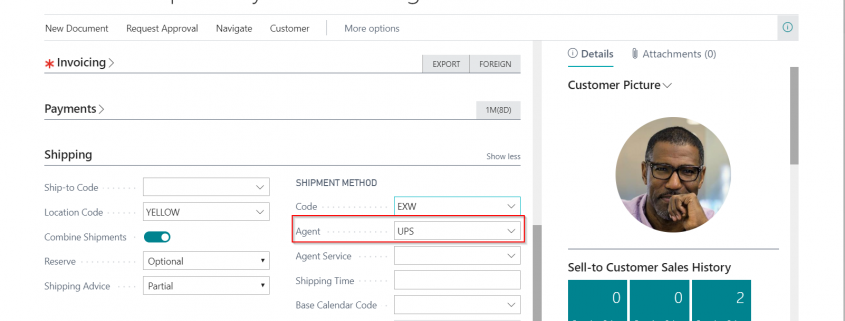 Dynamics 365 Business Central (Navision) - Customer Card- Agent Assignment